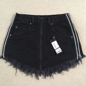 Carmar black denim Beatrice skirt